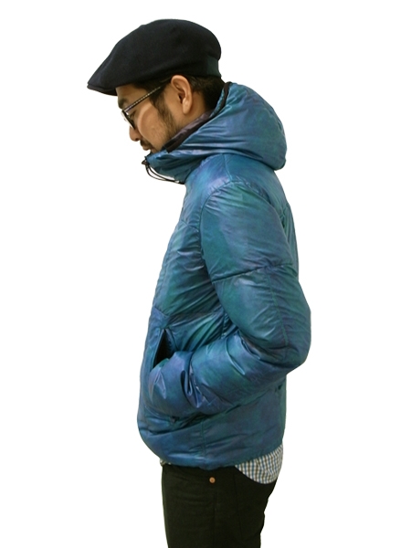 ISAORA ダウンジャケット ネイビー　M Isaora イサオラ ダウン シャツジャケット ダウンジャケット