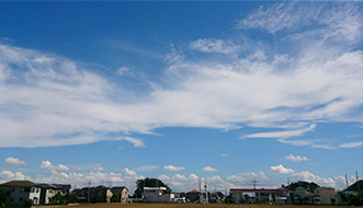 柏市。 もう見れることのない景色、空を。