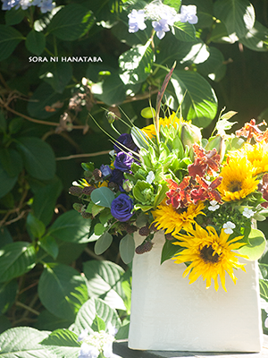 2014年6月15日、父の日へ贈られます花を＠福岡へ発送のありがとうの花を。