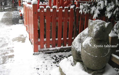 雪の狛ねずみ