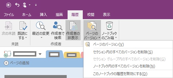 OneNote Page Number Of Versions