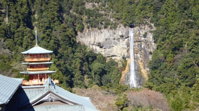 青岸渡寺 境内からの滝