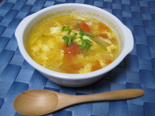 塩麹のトマトセロリスープ