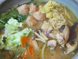 カレー鍋の素レタスたっぷり
