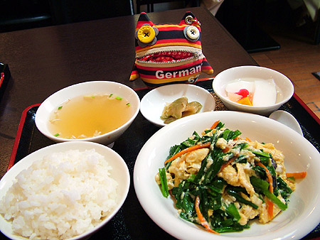 江南飯店 Aランチ ニラ玉子炒め