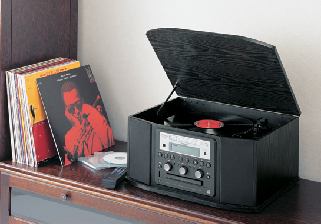 ターンテーブル付CDレコーダー&ラジオ