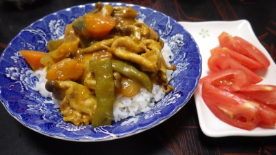 夏野菜のたくさん入ったカレーライス