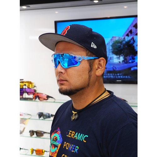 オークリーサングラス ジョーブレイカー 青 野球