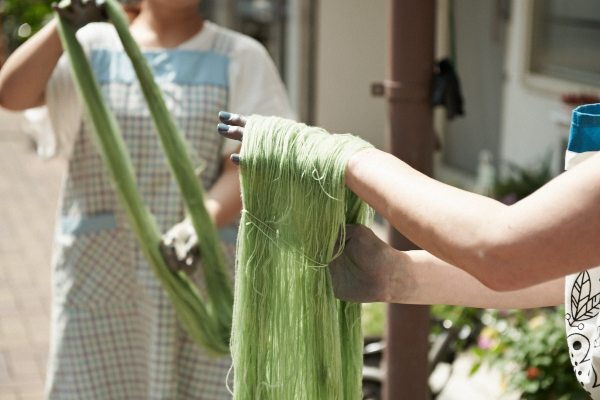藍の生葉染め