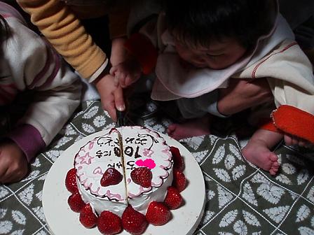 ケーキ入刀