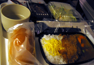 機内食チキン