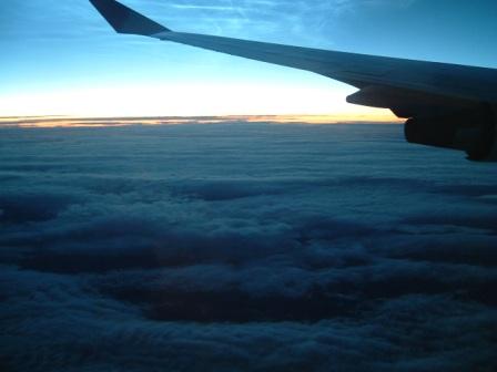 飛行機の中から