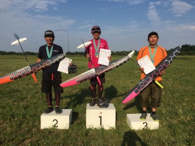 5000点満点優勝の越山選手、同点2位の金子選手、3位の佐藤友和選手