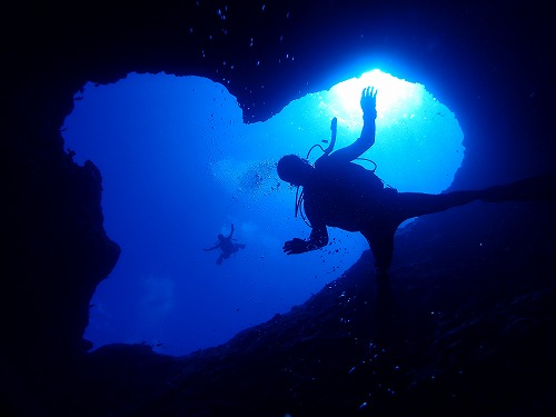 やっとブルーホールへ Go Dive Guam