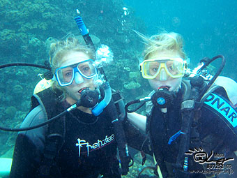 Congratulation! Open watter diver at the Great Barrier Reef.