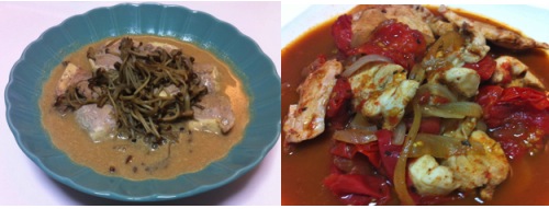 肉巻き豆腐の豆乳煮