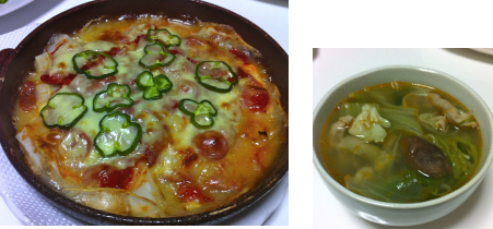 餅ピザ