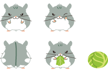 モモのイラストカット