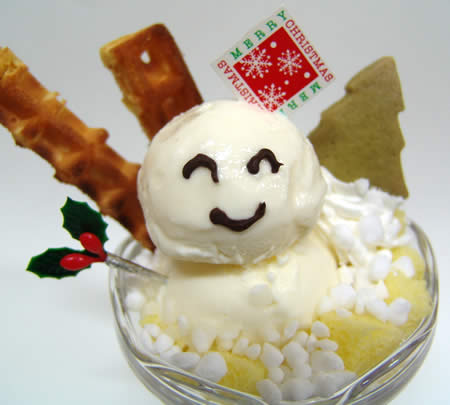 雪だるまパフェ