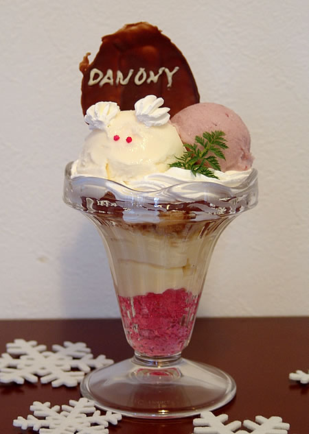 雪うさぎパフェ