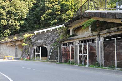 西日本製紙工場跡地に残る遺構