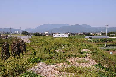 甘木鉄道の車輛が見える