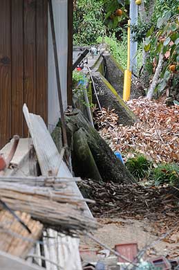 大浜飛行場 大型格納庫Bの基礎部分