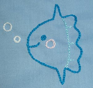 幼稚園スモッグ 刺繍