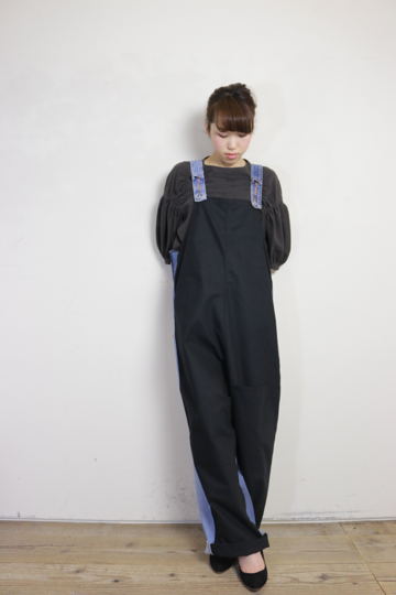 ☆KAPITAL キャンバス×デニムパッチワークMAKANAIオーバーオール 