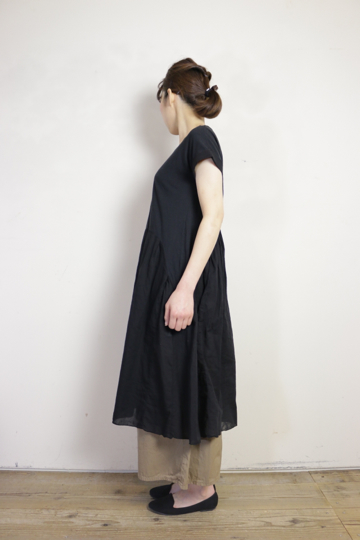 ☆KAPITAL 18.5/-天竺×一重ガーゼ後染め オーロラワンピース