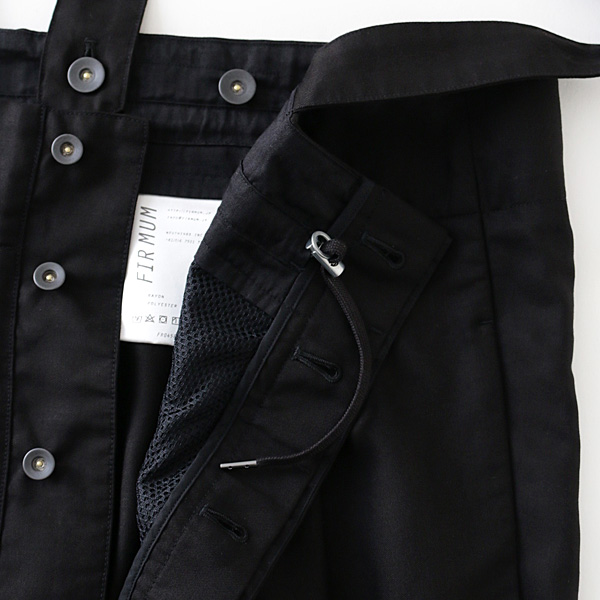 FIRMUM AR_FR044P6 セミグロスレーヨン・バックサテン M47ショートパンツ[BLACK] | ZOOL FIRMUM  AR_FR044P6 セミグロスレーヨン・バックサテン M47ショートパンツ[BLACK]