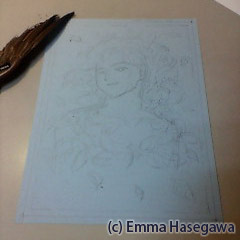 制作途中の絵(2010年5月現在)。