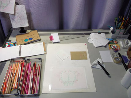 2012年1月某日の創作風景