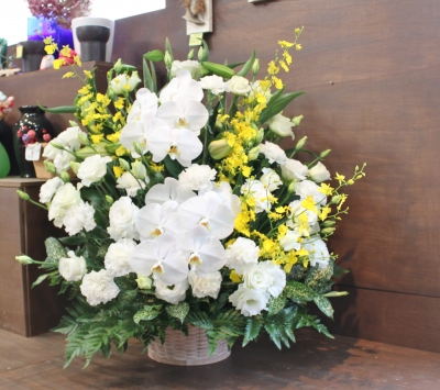 法事 家族葬 生花祭壇 いわき市 小名浜の花屋 花国湘南台店