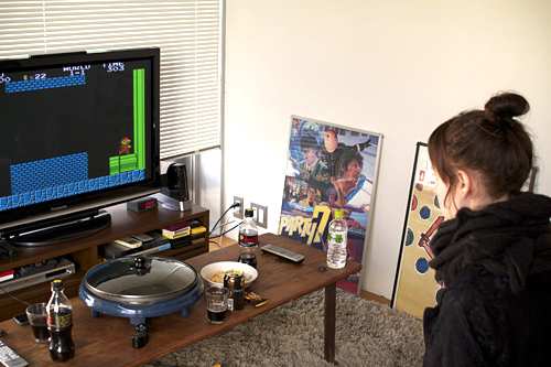 スーパーマリオに熱中