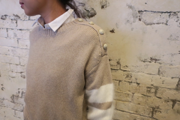 美品♪ギャルリーヴィー ファインウールアンゴラコンビ クルーネックプルオーバー ギャルリーヴィー☆ファインウールアンゴラコンビ クルーネックプル