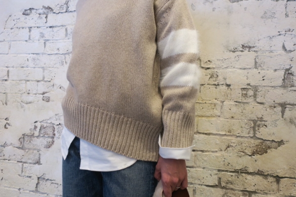 ギャルリーヴィー☆ファインウールアンゴラコンビ クルーネックプル