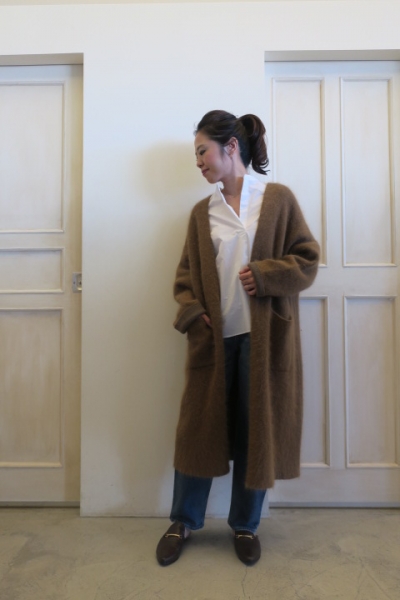 mizuiro ind ヘアリーロングカーディガン | midas