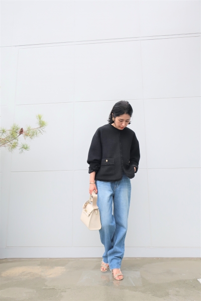 【美品】MICA & DEAL ノーカラーツイードジャケット MICA & DEAL ノーカラーツイードジャケット再入荷 | midas