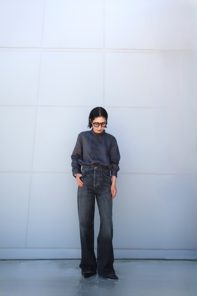 GALERIE VIE リネンポプリン カットオフブザムシャツ　2024SS GALERIE VIE（ギャルリー ヴィー）の「リネンポプリン カット