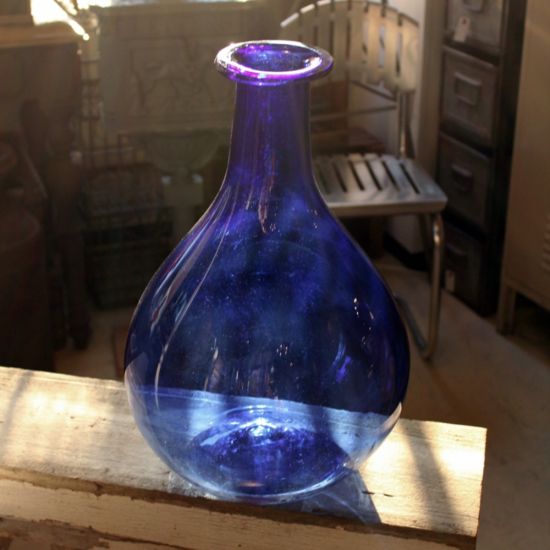 青いガラスボトル,vintage blue bottle