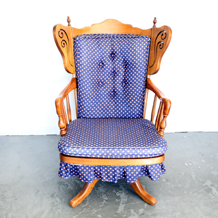 vintage rockng chair made in U.S.A オリジナルファブリック