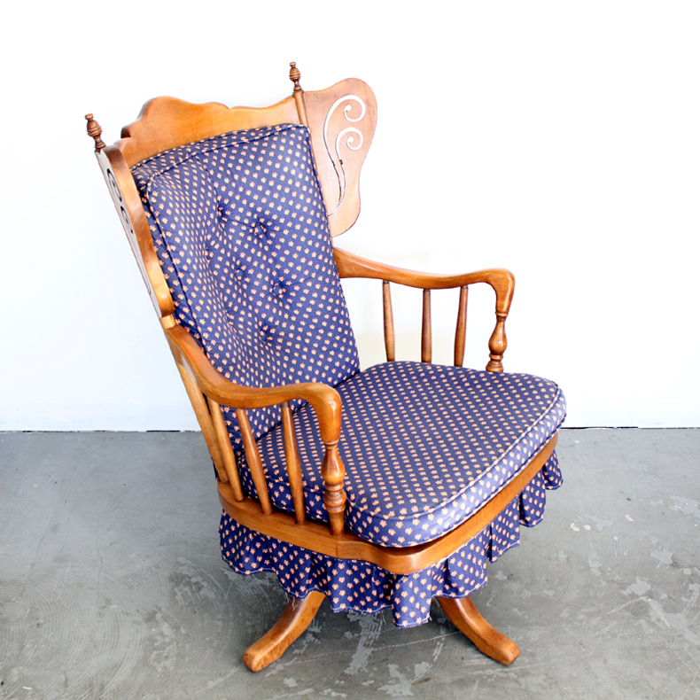 vintage rockng chair made in U.S.A オリジナルファブリック