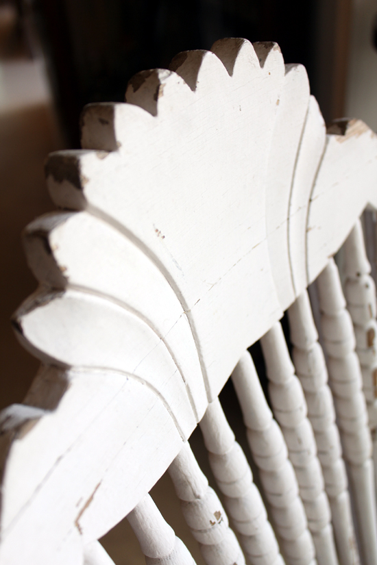 antique rocking chair シャビー背もたれ上