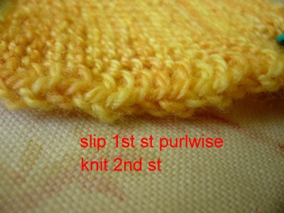 slip 1 st purlwise and knit