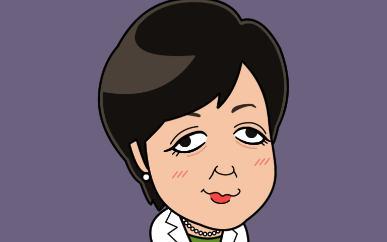 小池百合子 似顔絵ブログのようなもの