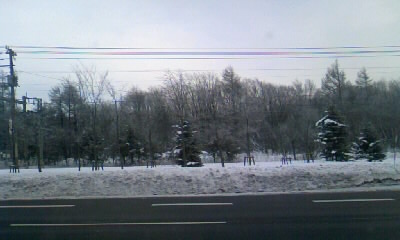 千歳から札幌の車窓から