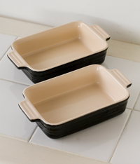 ̤»ÈÍÑ,LE CREUSET,¥ë¡¦¥¯¥ë¡¼¥¼,Rectagular,Dish,¥ì¥¯¥¿¥ó¥®¥å¥é¡¼¡¦¥Ç¥£¥Ã¥·¥å,19cm,¥Ö¥é¥Ã¥¯,2Ëç,¥»¥Ã¥È
