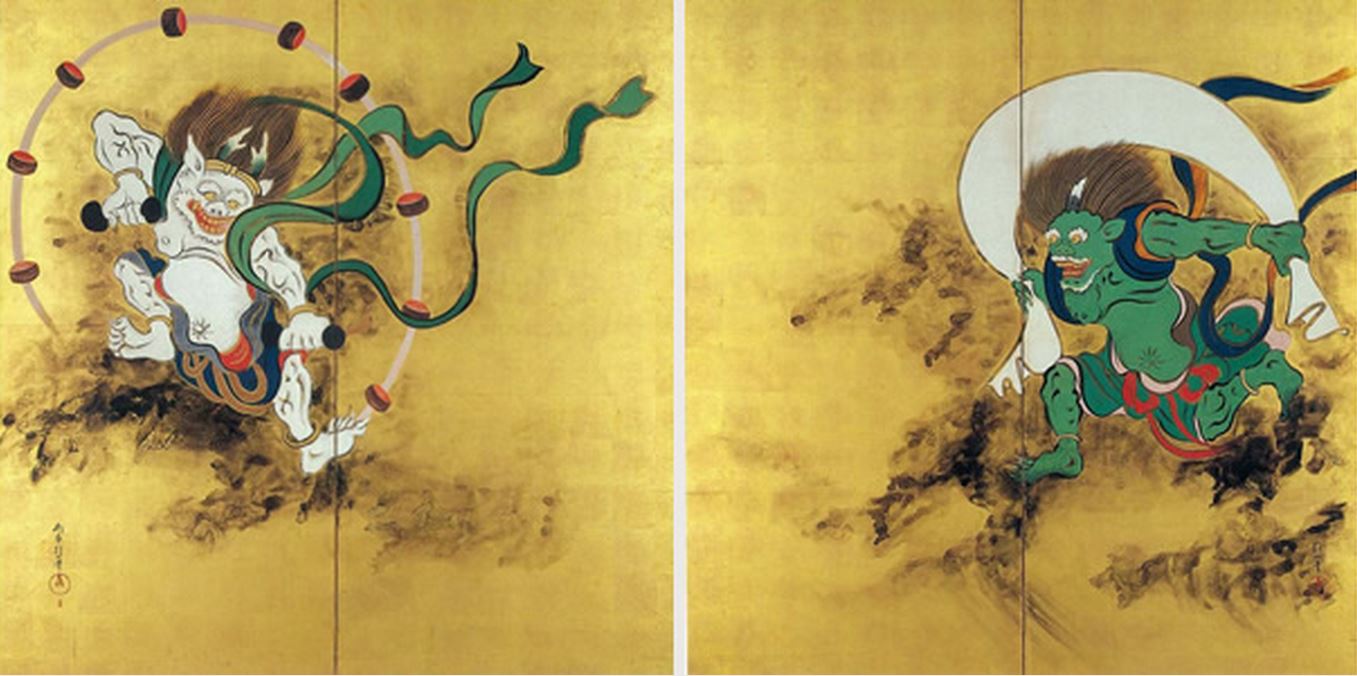 絵画 アートポスター 額装絵画 ハンドメイドアート 琳派作「風神