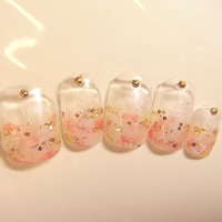 定額ネイル タイダイ柄